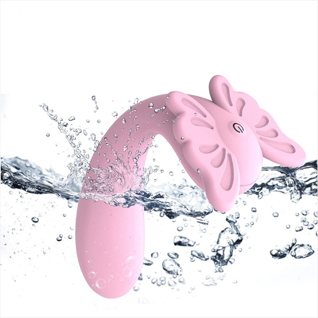 Pink butterfly vibrator in water