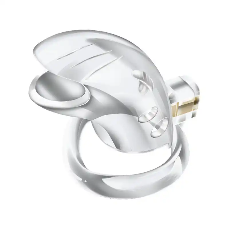 Transparent opening plastic chastity lock