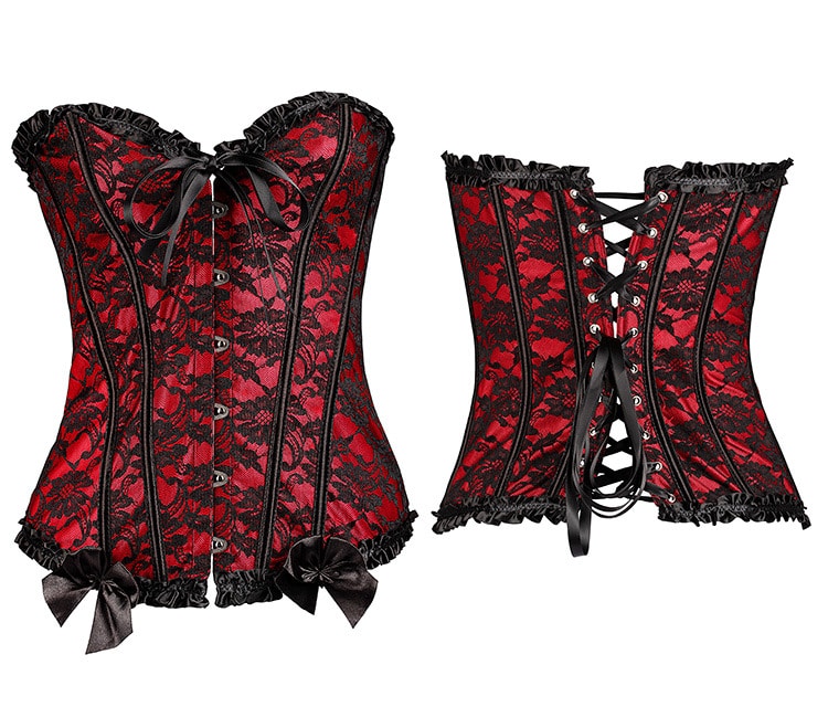Black & Red Underbust Corset