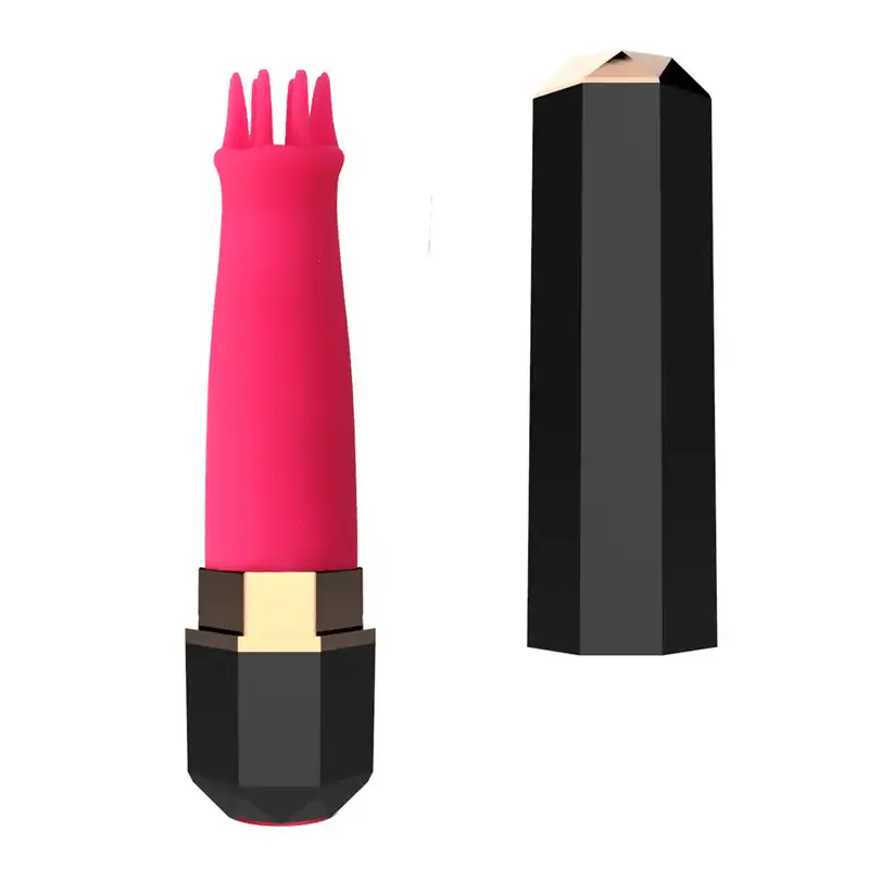Lipstick vibrator in black shell with tentacles