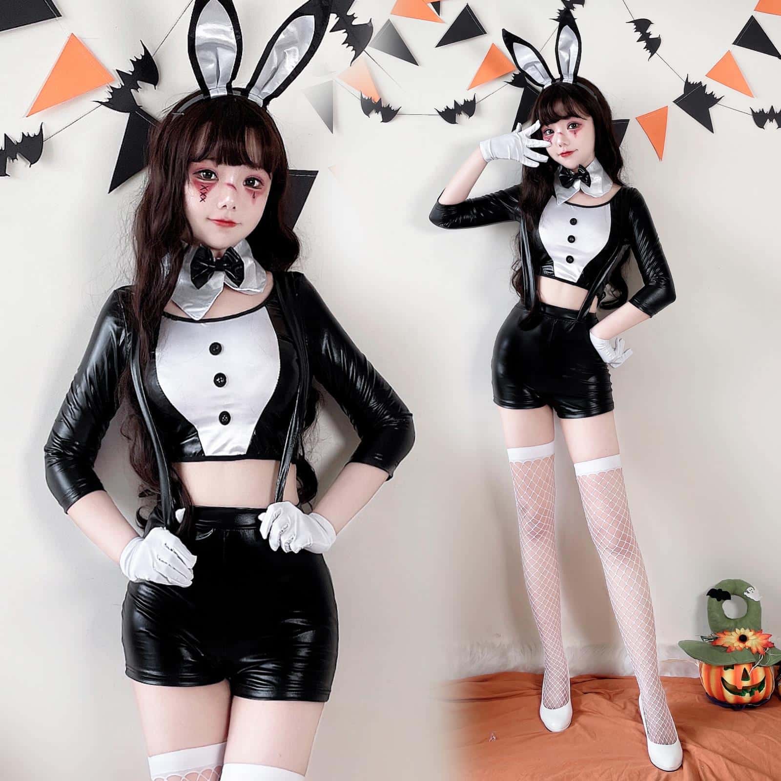 Black sexy bunny Halloween outfits
