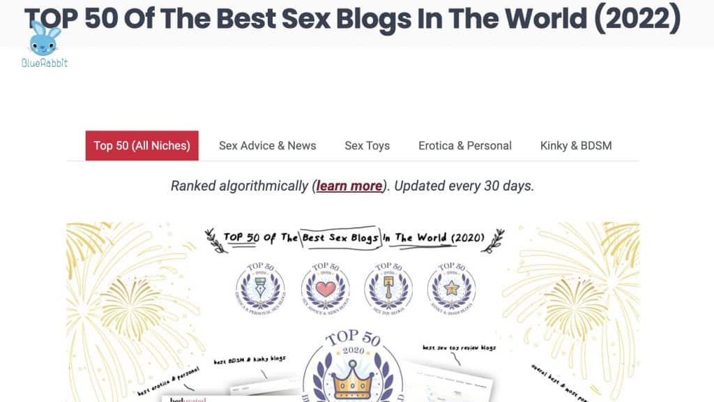 Top 50 sex blogs