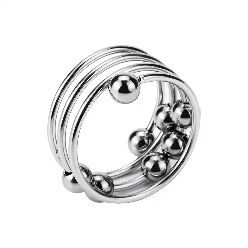 Chastity ring men with sliding beads