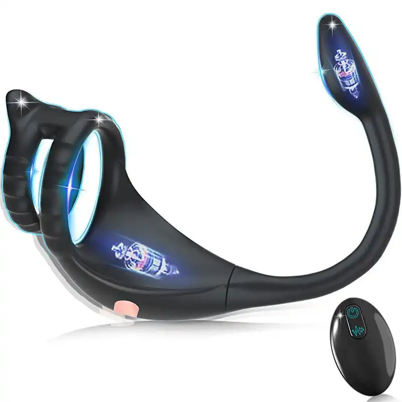 Black remote control couples vibrator