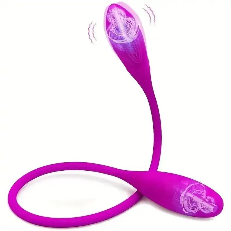 Purple double-headed couples vibrator