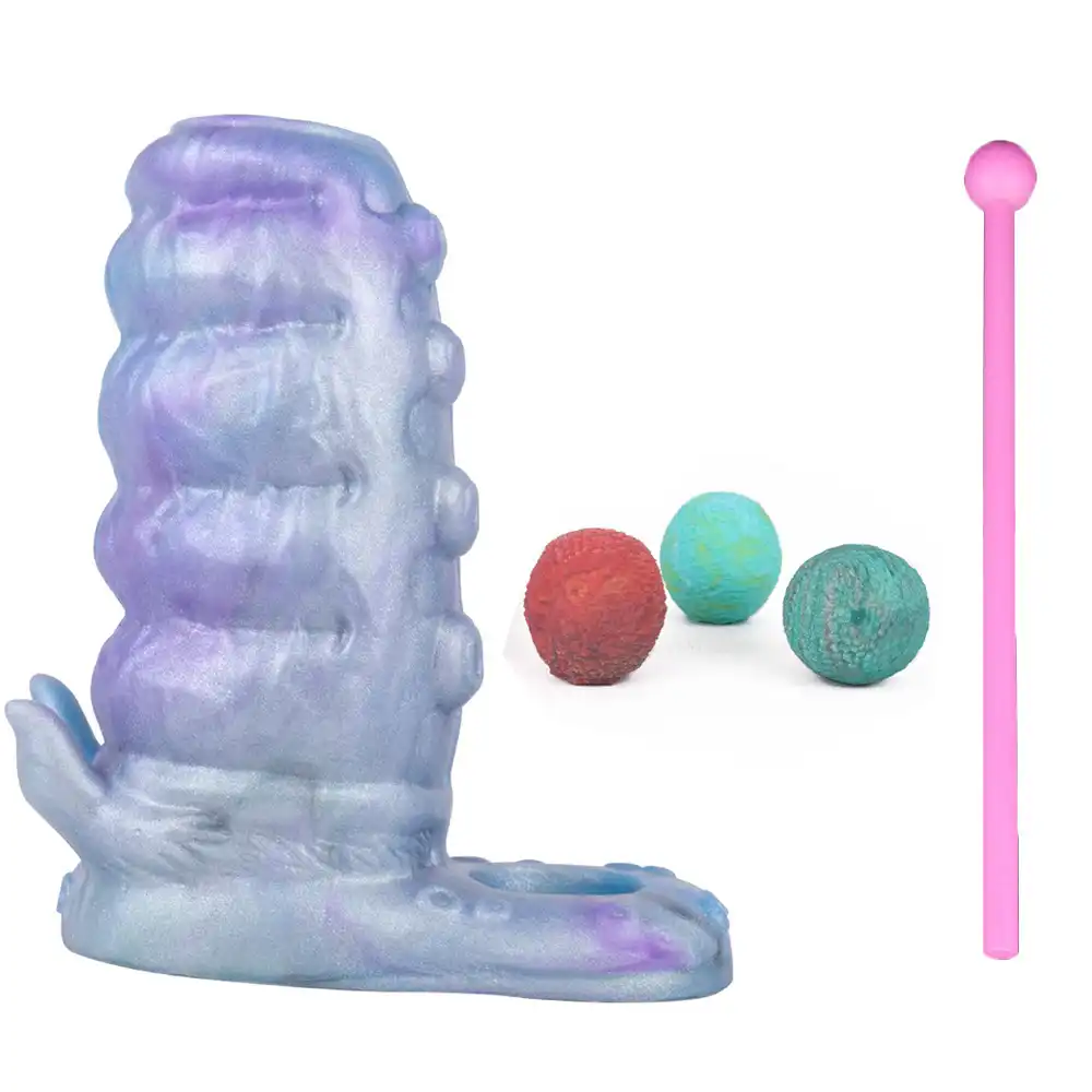 Liquid silicone sea monster ovipositor with push assist