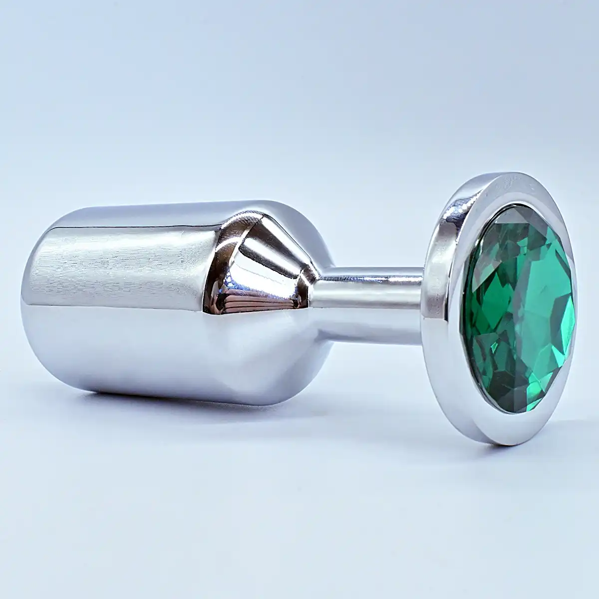 Cup-shaped large metal butt plug for women