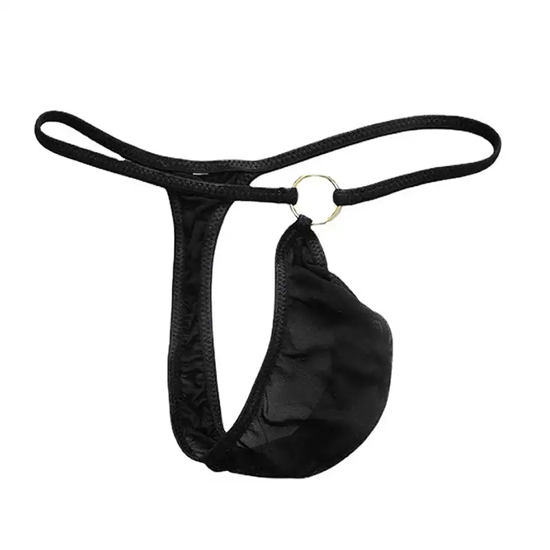 Black Mens G String Panty