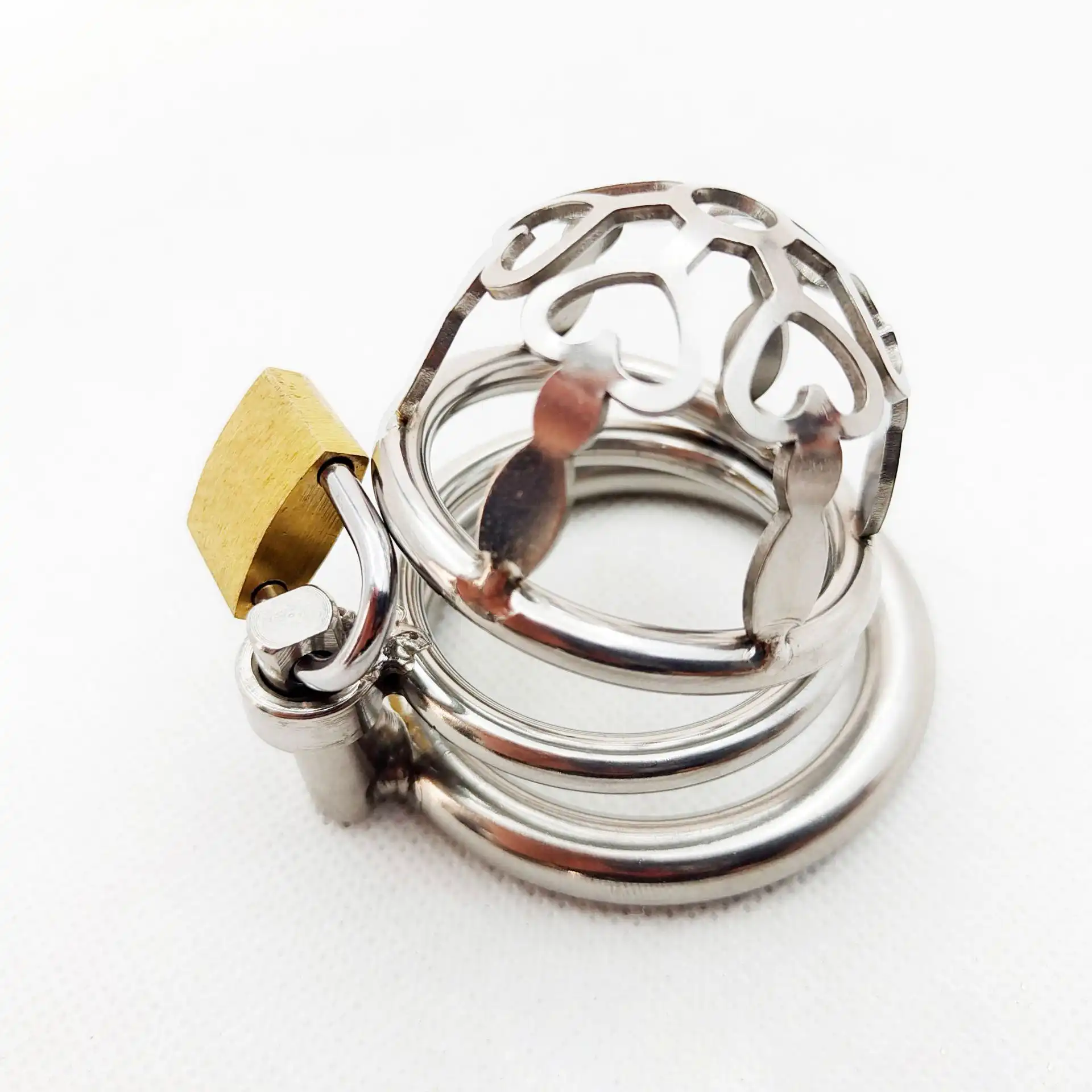 Padlock hollow metal chastity lock