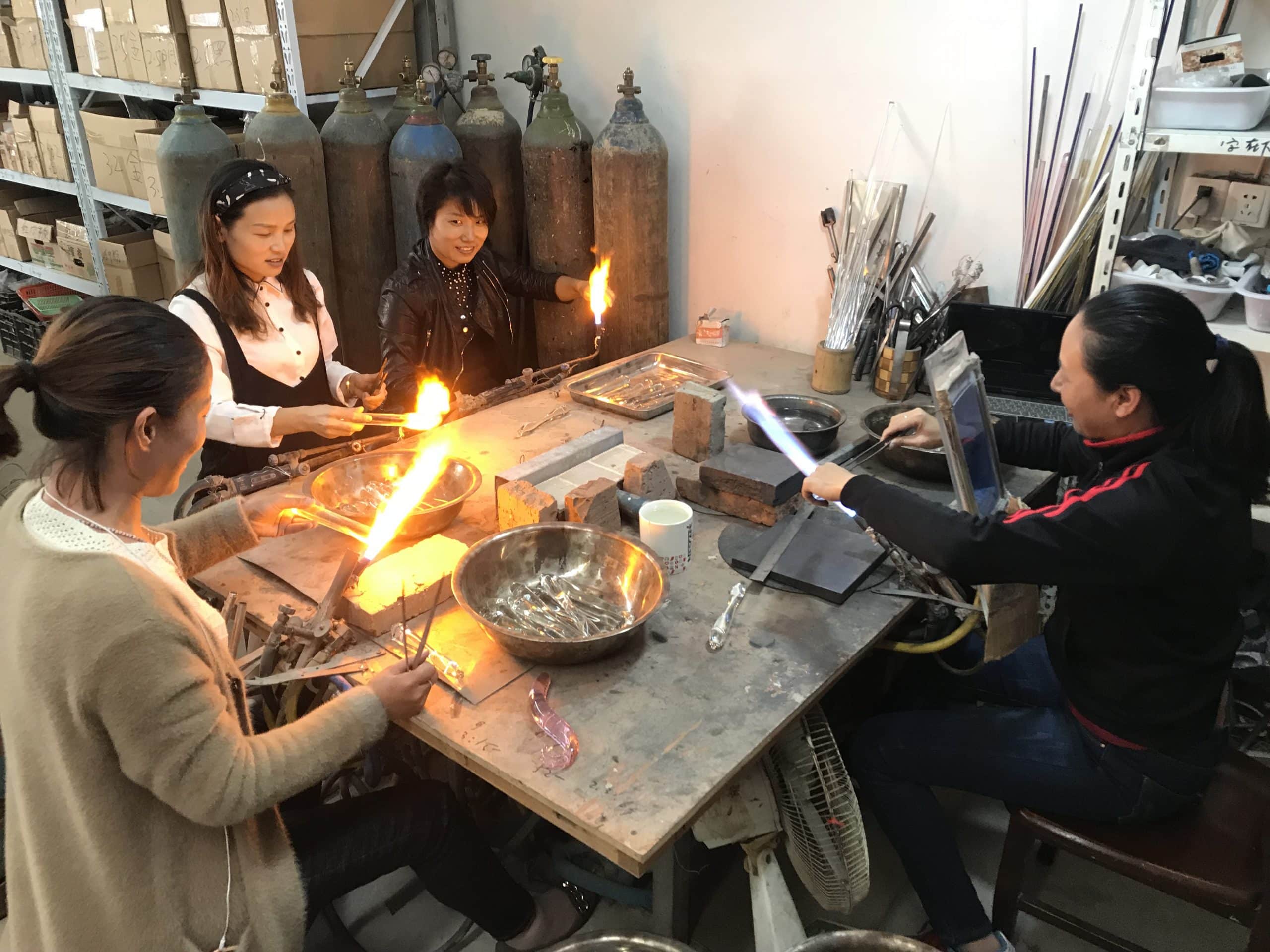 Glass dildo manufacturing
