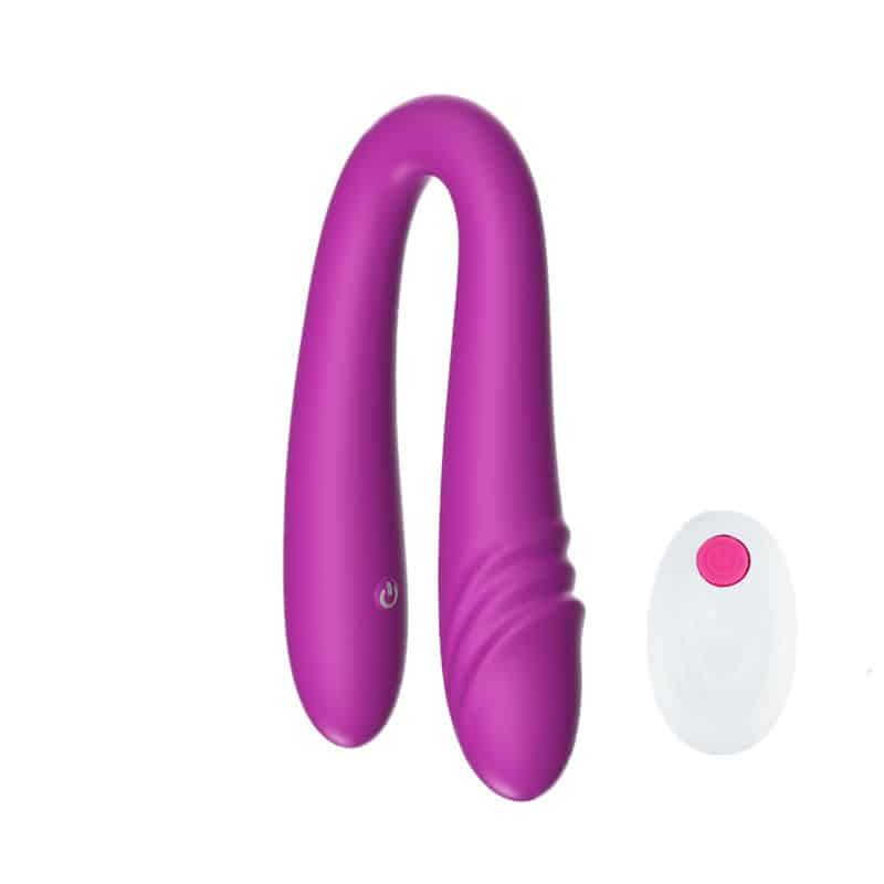 Lesbian double dildo vibrator