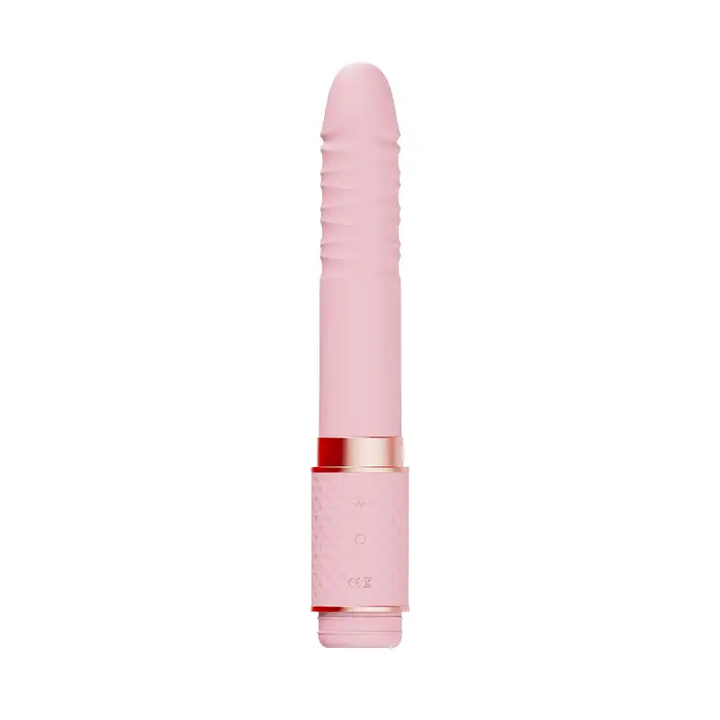 Pink thrusting dildo vibrator