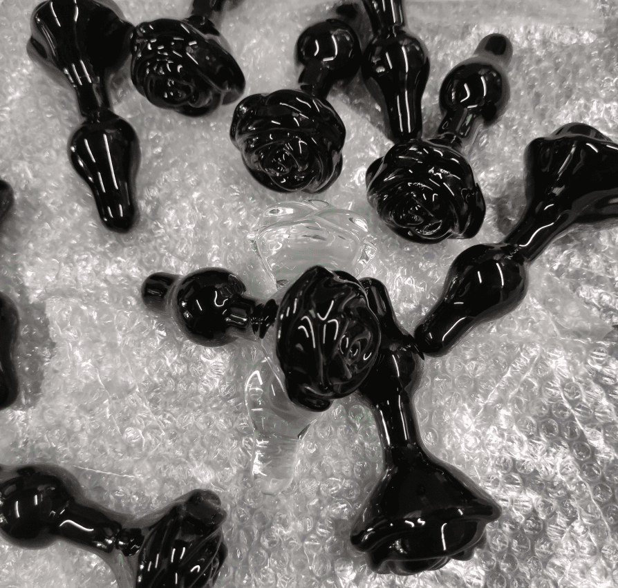 Bulk Black glass Dildos