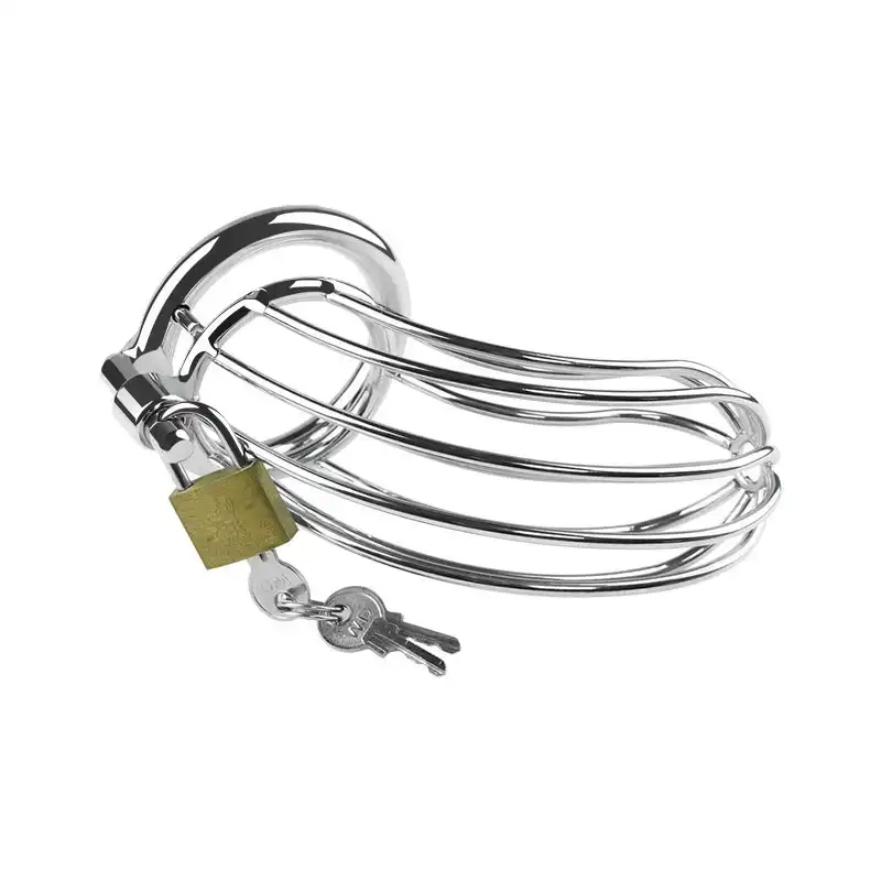 Hollow arc metal chastity lock