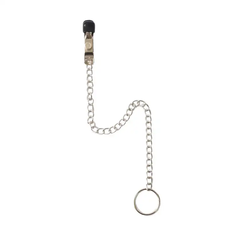 Black nipple clamps with chain