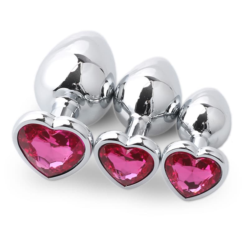 Stainless Steel Heart Shape Anal Plug