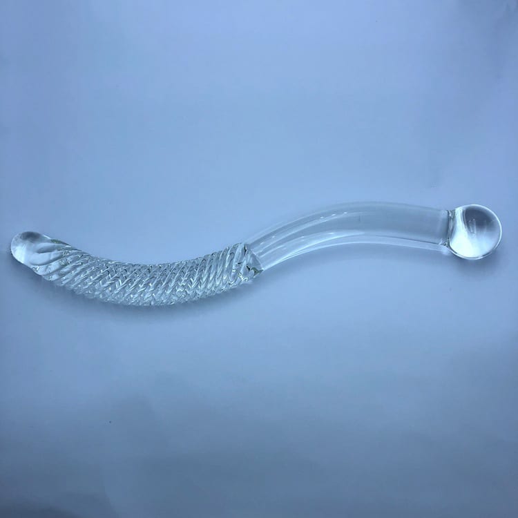 Long-size curved glass wand