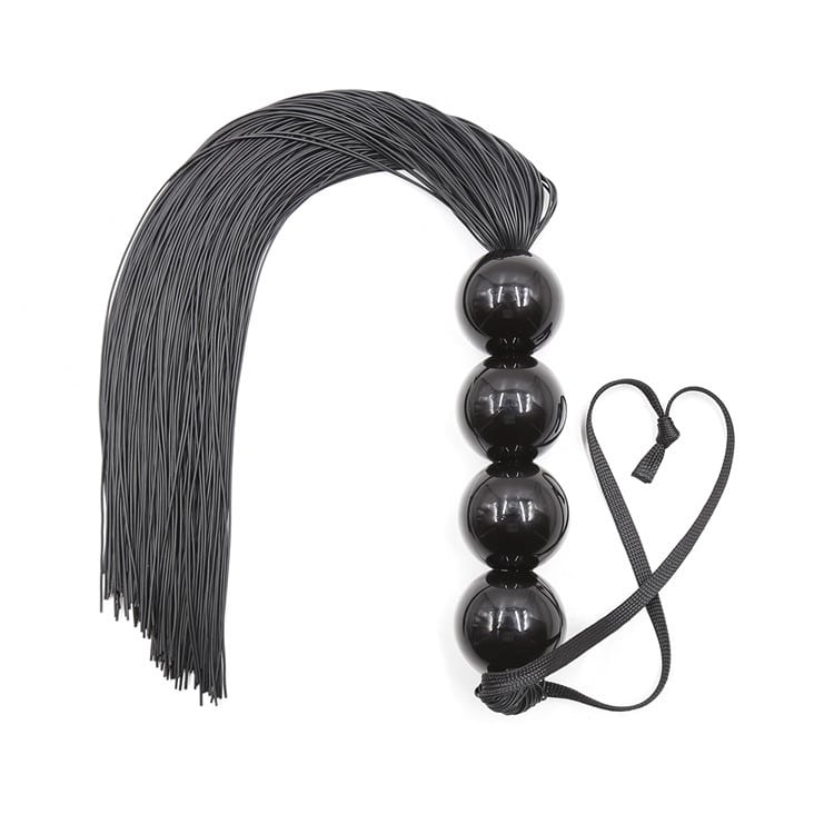 Four beads large Rubber Flogger