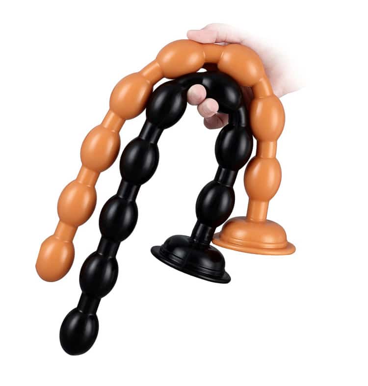 Large size soft touch anal beads