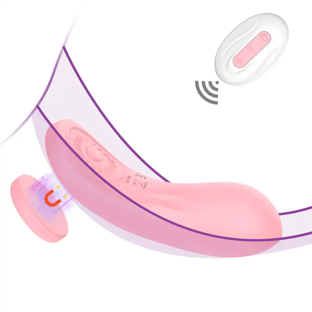 Pink wearable wireless remote control vibrator