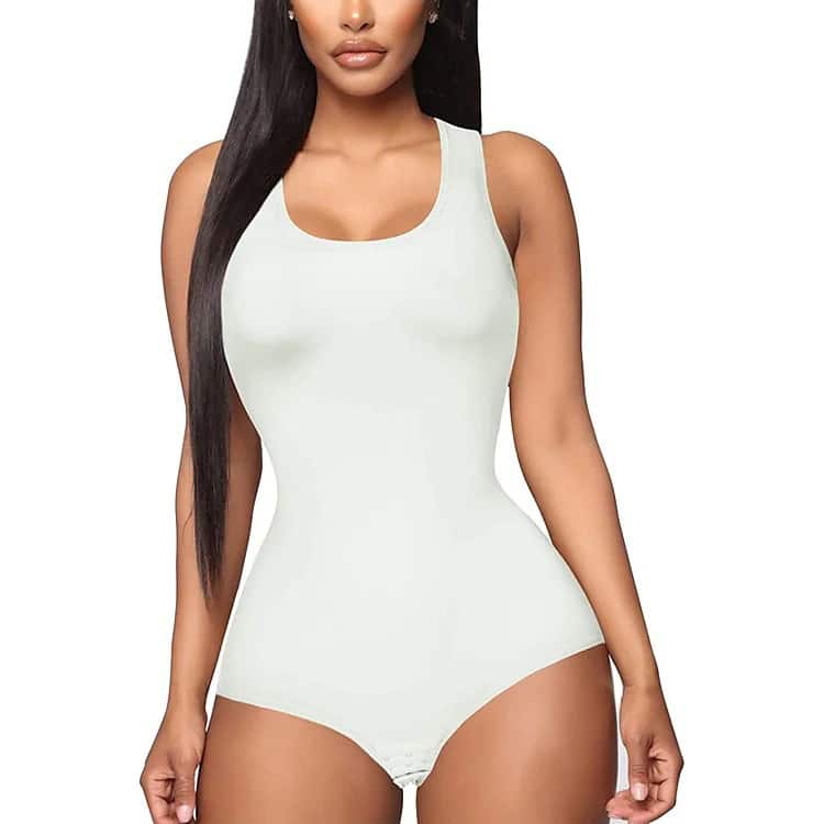 White Sleeveless Bodysuit