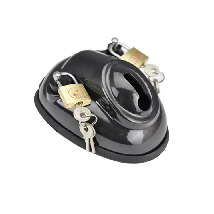 Black bowl plastic chastity lock
