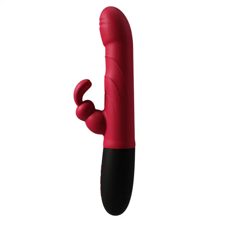 Red thrusting rabbit vibrator with heating function