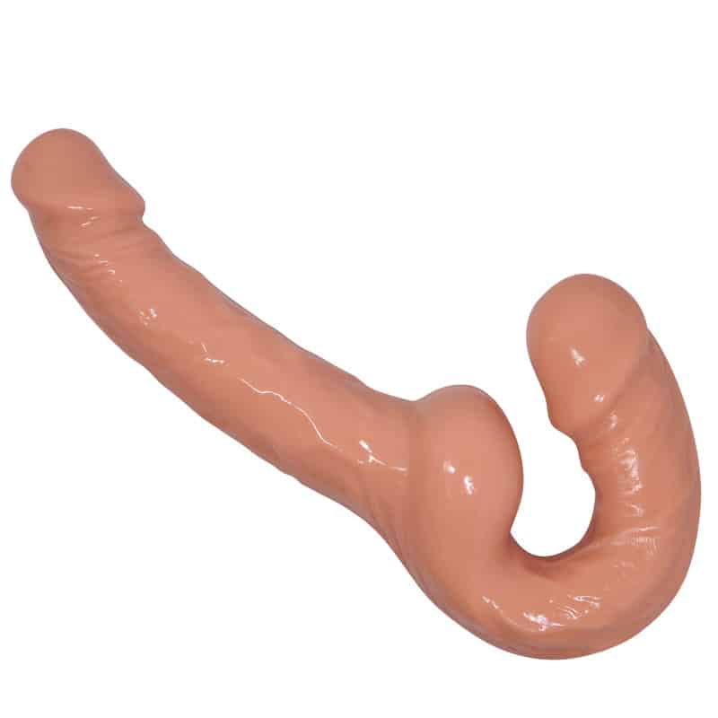 Flesh color lesbian double dildo