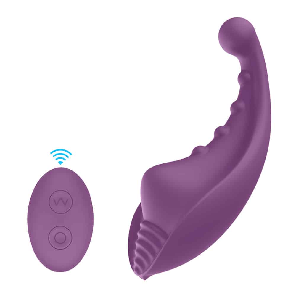 Purple silicone wearable Vulva massager