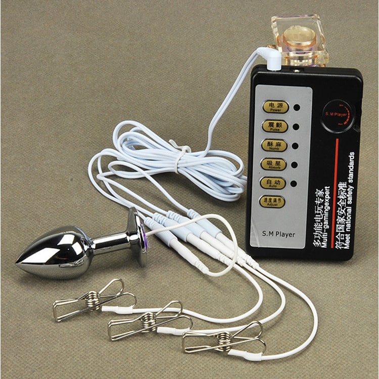 Electro Shock Anal Vaginal Plug Masturbator