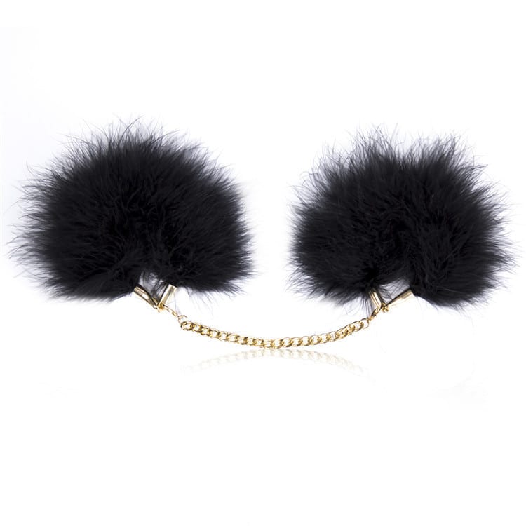 Black Fluffy Cuffs