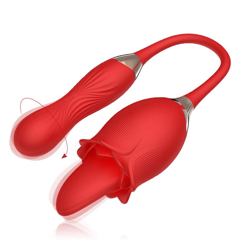Double hear penetrable tongue vibrator