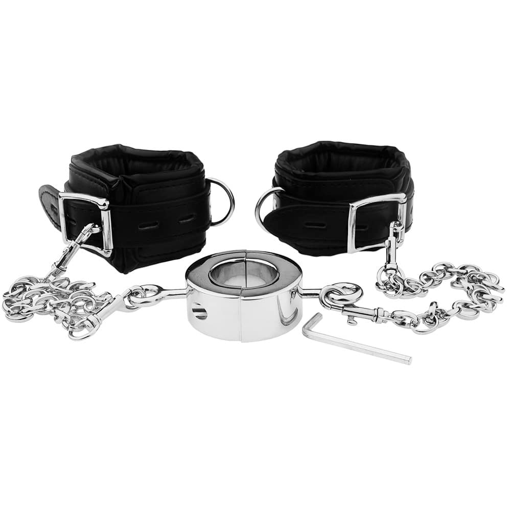 Penis Weight Ball with Sexy Handcuffs Stretcher