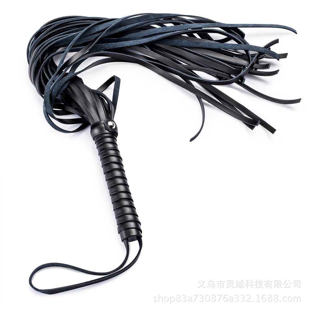 Genuine black leather flogger