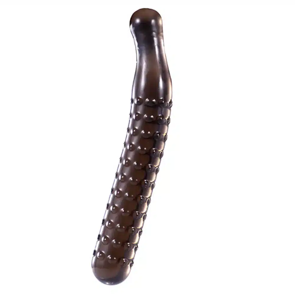 Black cucumber-shaped long dildo