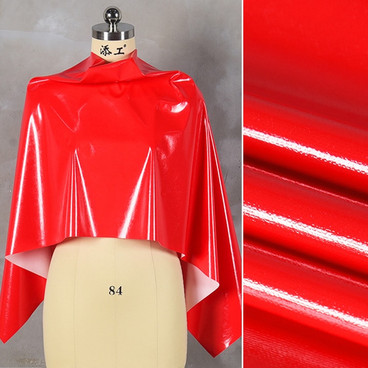 Red polyester fiber fabric