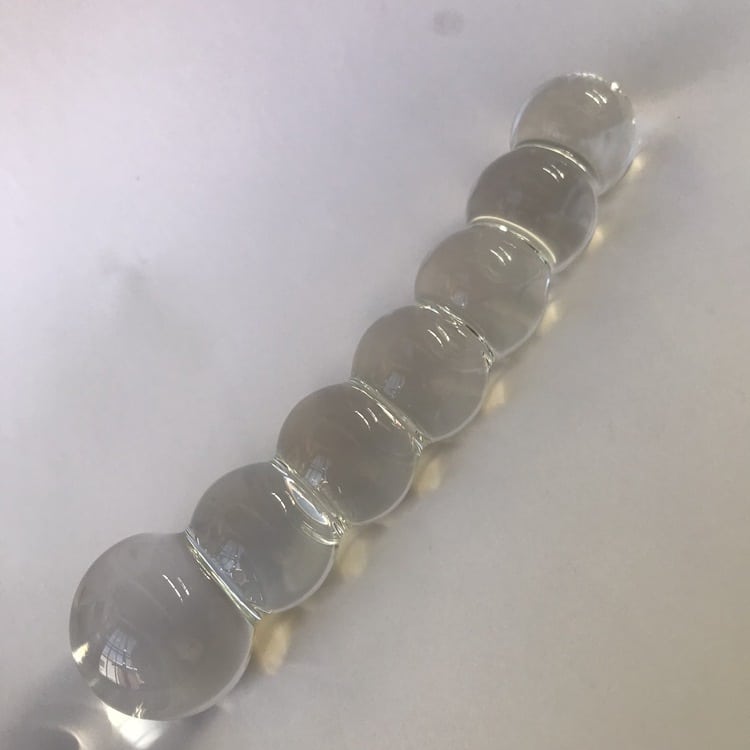 Clear Glass Anal Beads