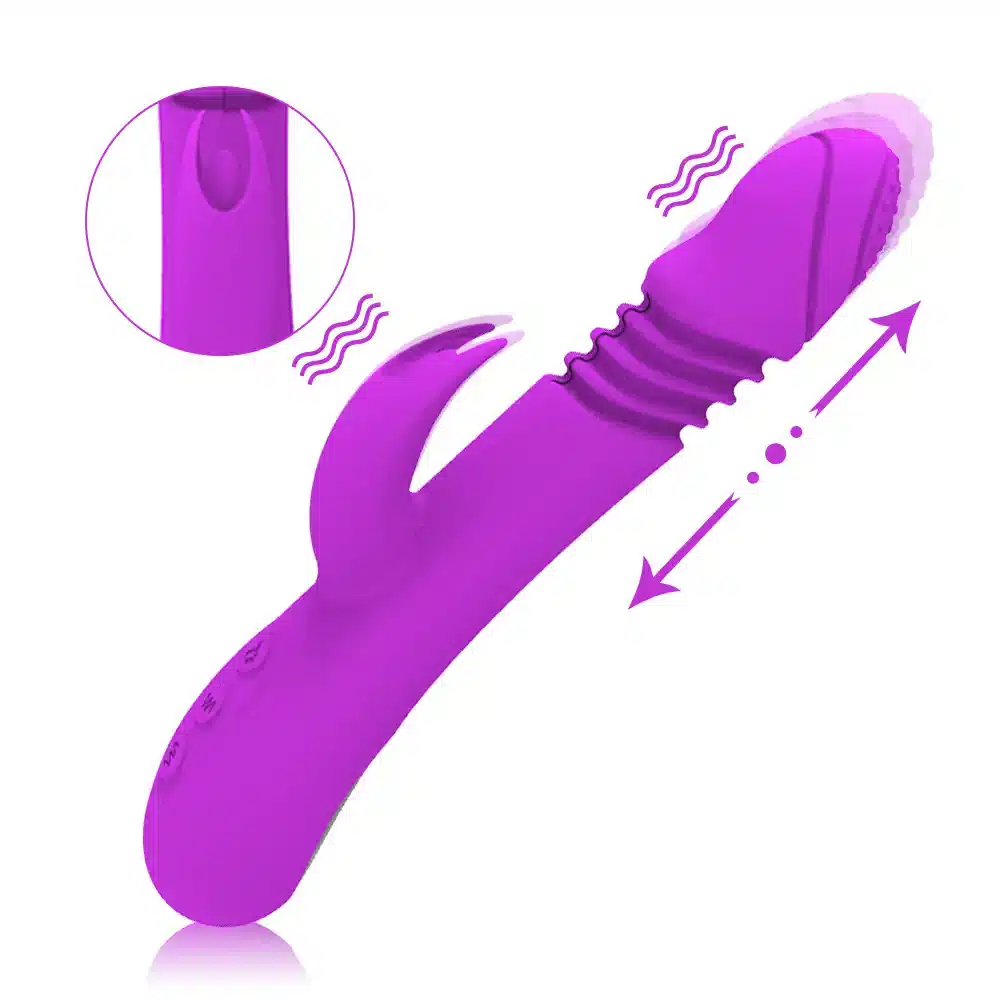 Purple thrusting rabbit vibrator with heating function
