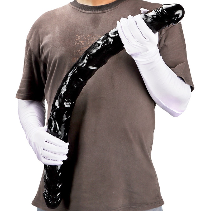 Huge black double dildo
