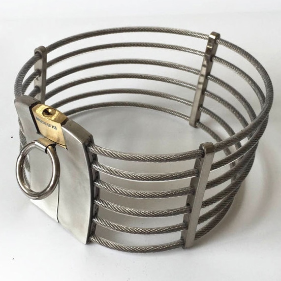 BDSM Metal Bondage Lockable Collar
