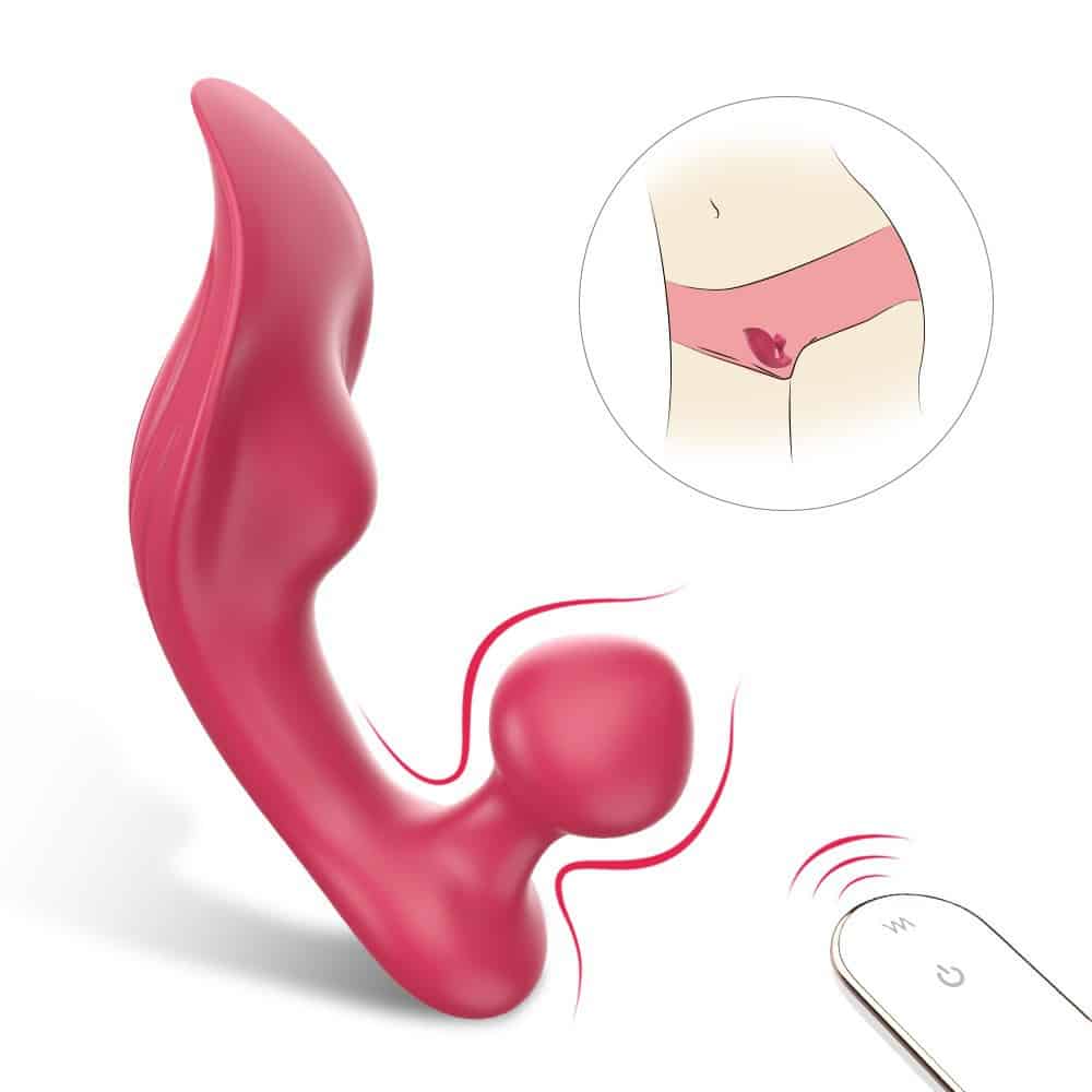 Half penetration wearable pussy massager