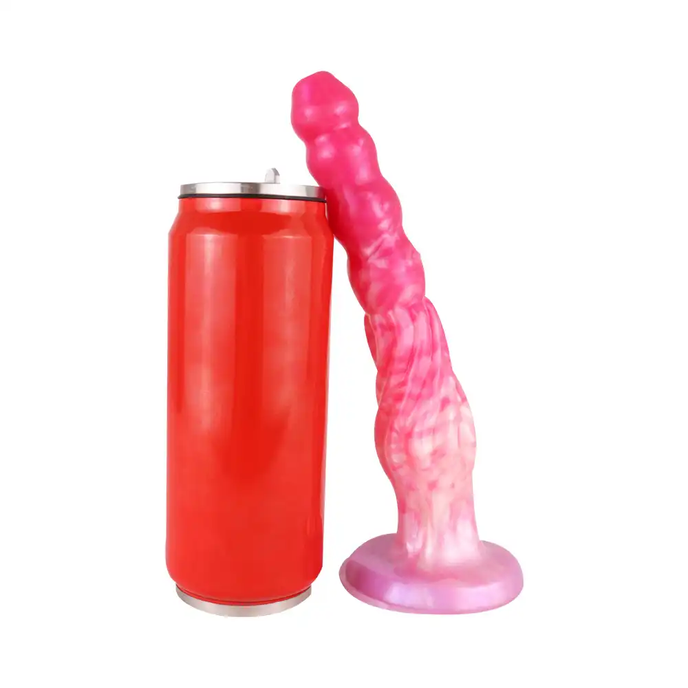 Red alien silicone suction cup dildo