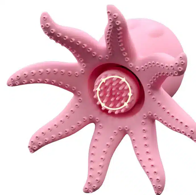 Small pink octopus multi-tentacle nipple sucking vibrator