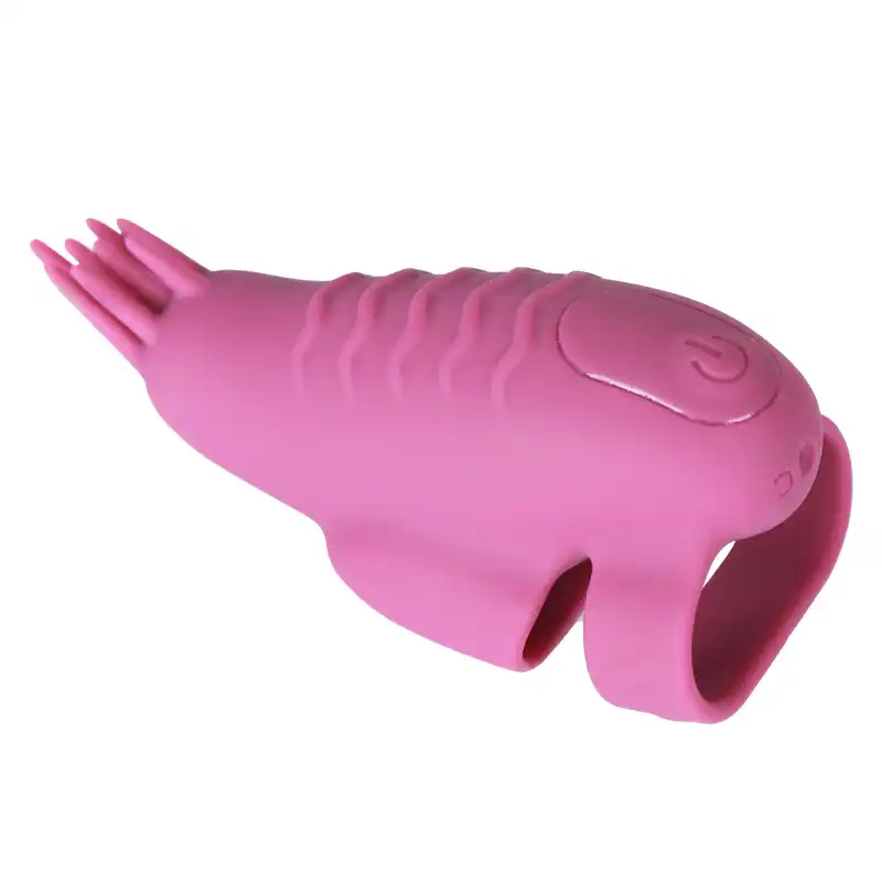 Red finger vibration massager with tentacles
