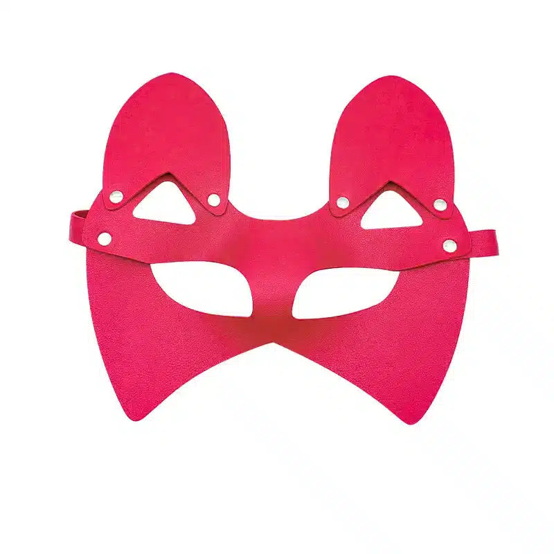 Red leather Fox BDSM mask