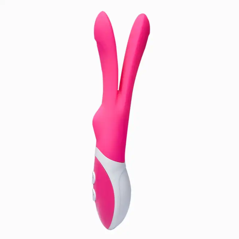 Pink Y-shaped vibrator with magnetic charging