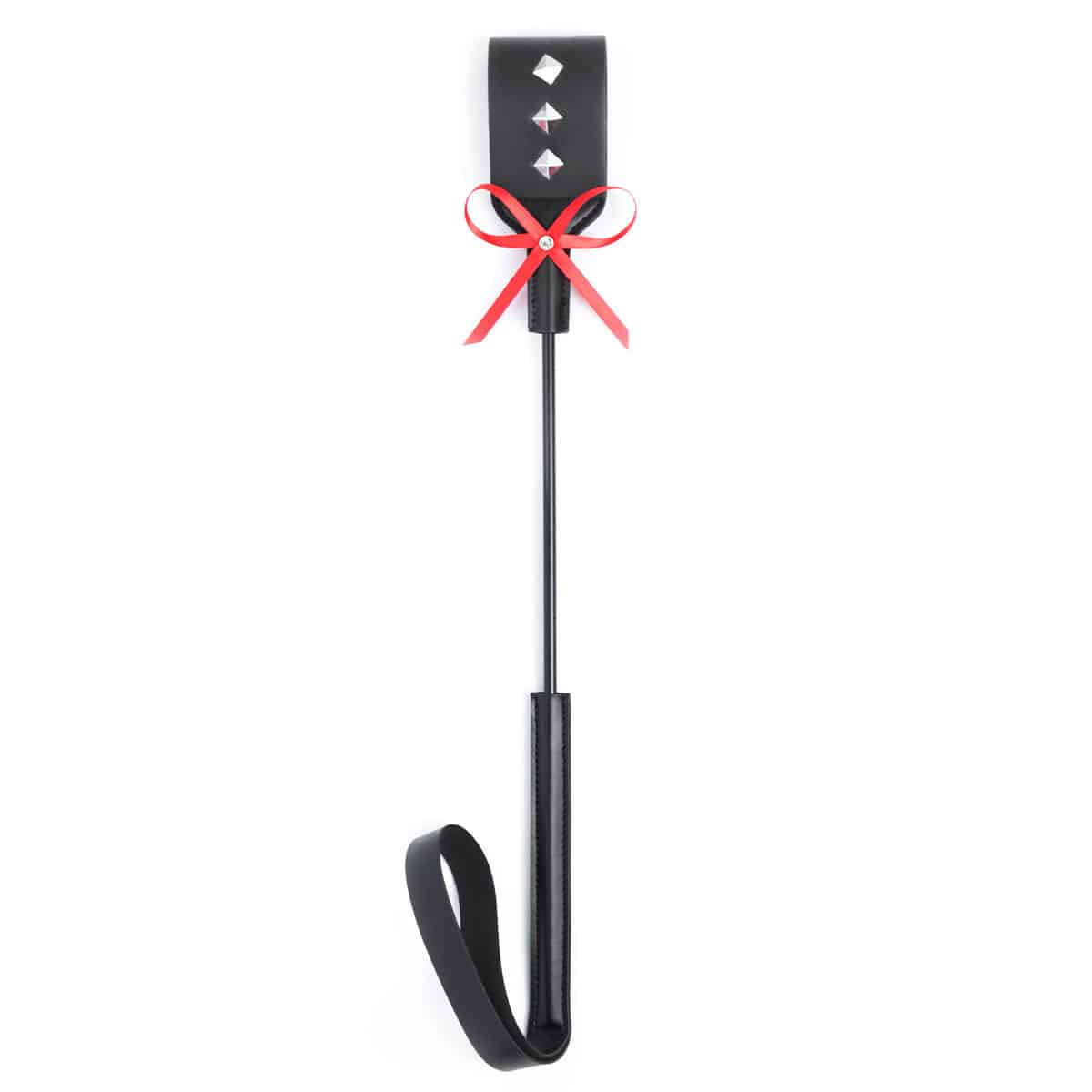 Bow Tie riding crops with three metal spikes