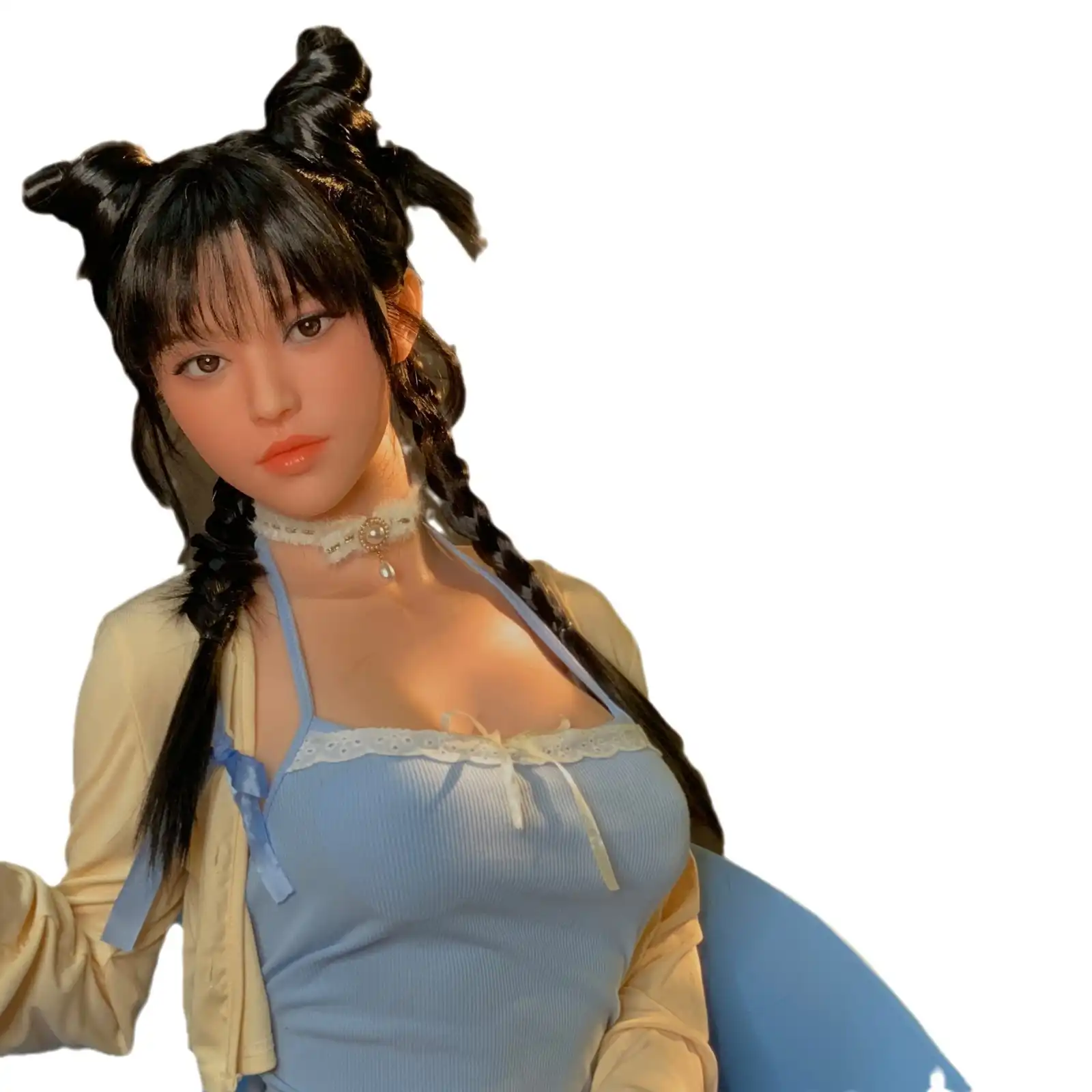 Black hair Asian face 168cm high realistic silicone sex doll