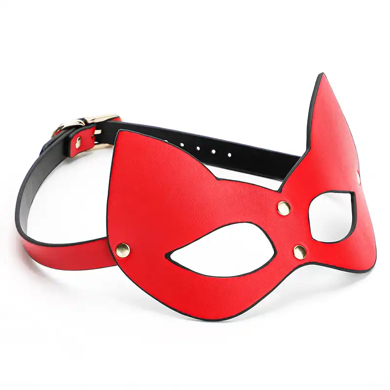 Red cat ears mask BDSM