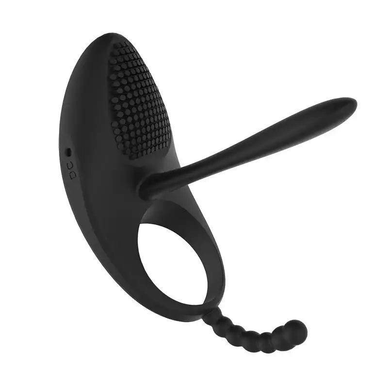 Black couples vibrator with a ring